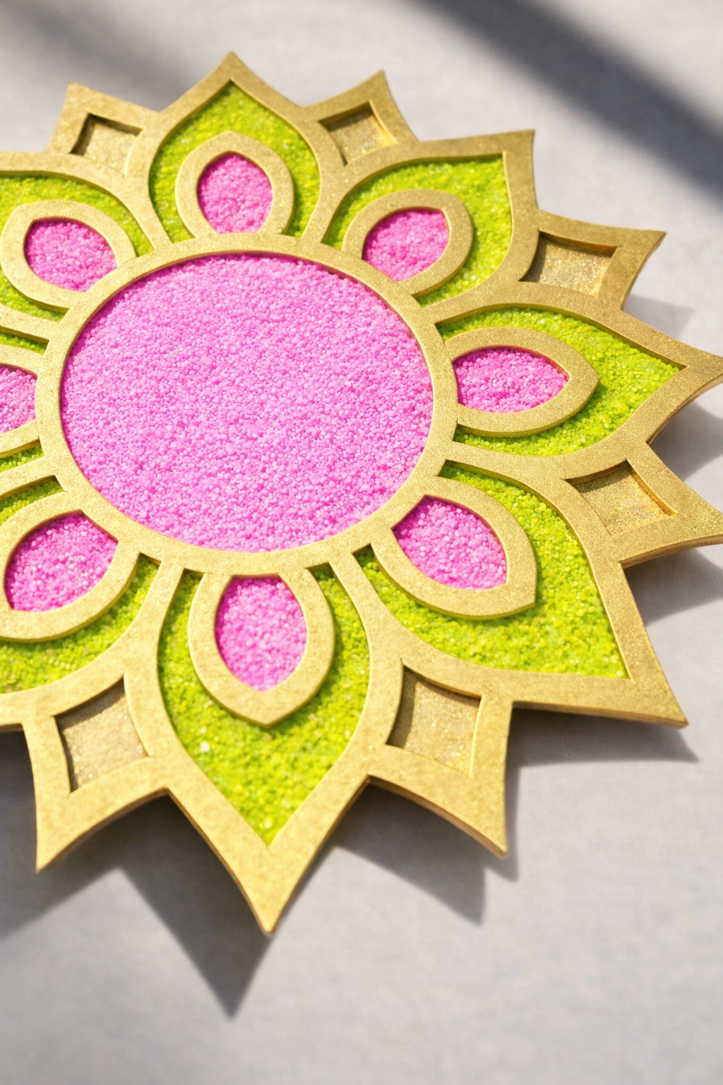 4" Mini Diwali Marigold Wooden Rangoli Kit ✨