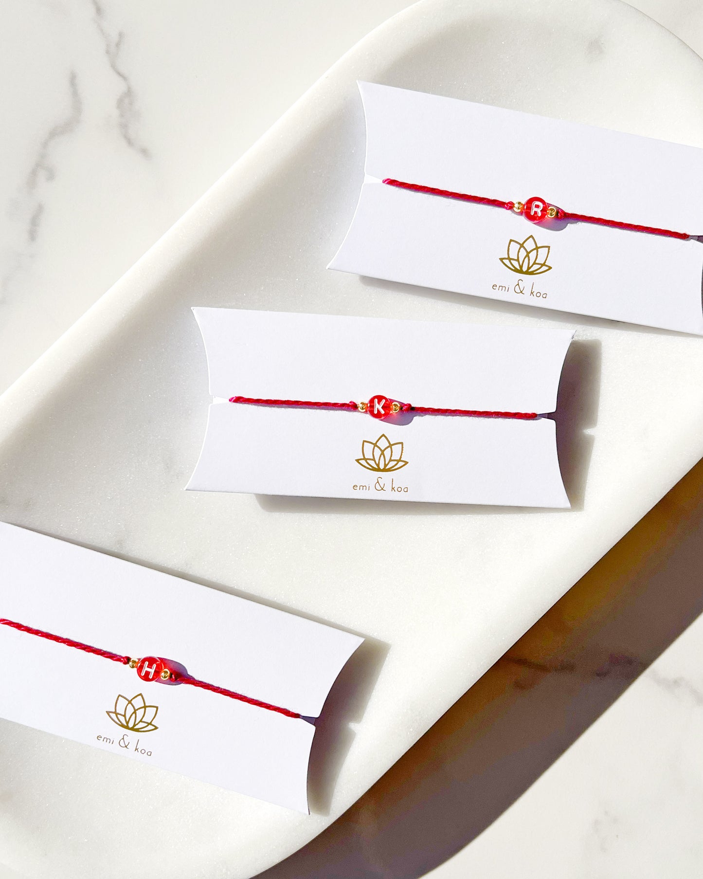 Red Initial Rakhi ♥️