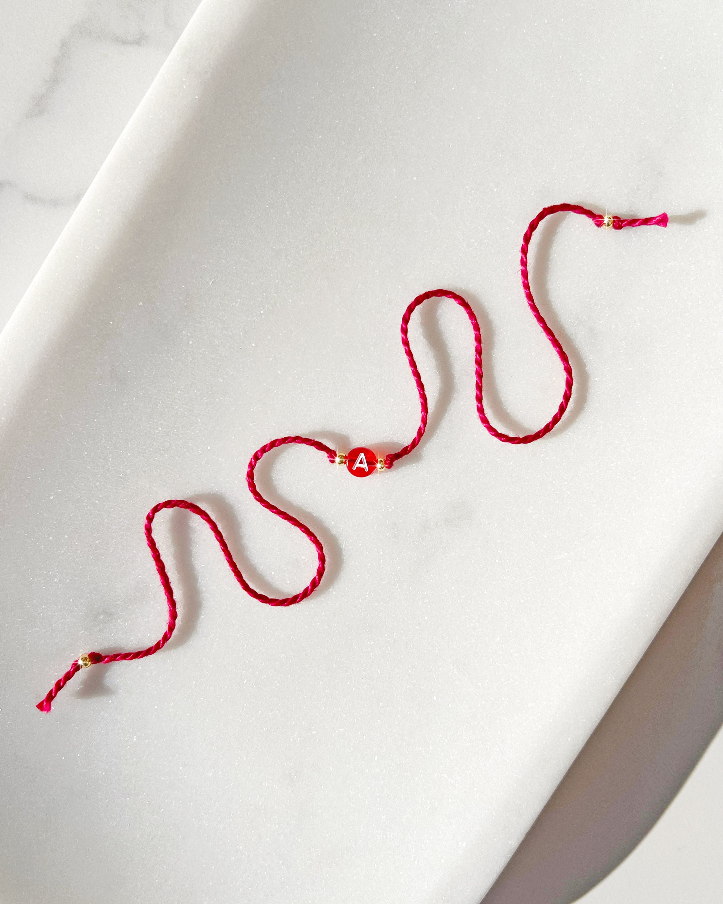 Red Initial Rakhi