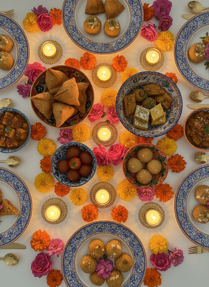 Simple Diwali Gold Diya Tealight Holders - Pack of 2 ✨