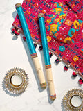 Children's Personalised Dandiya Sticks - Teal 🩵
