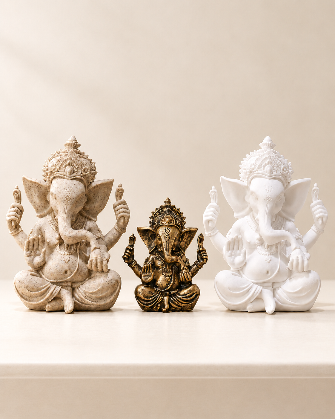 Antique Gold Lord Ganesh Murti