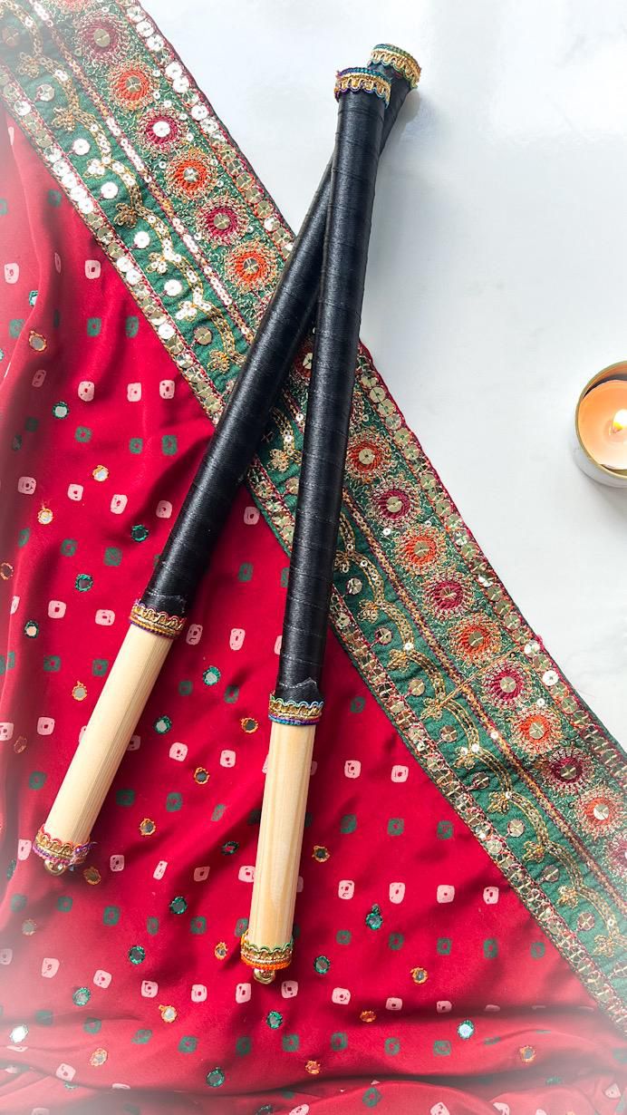 Adult's Personalised Dandiya Sticks - Black