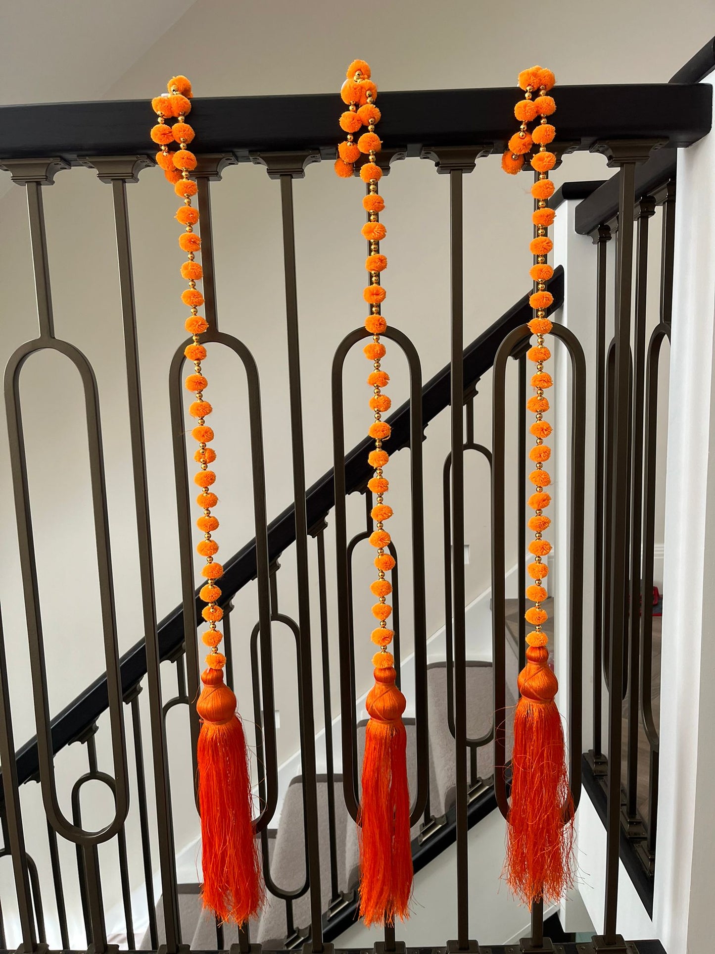 Orange Diwali Tassel Hanging Garland