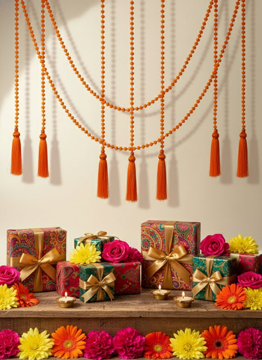 Orange Diwali Tassel Hanging Garland ✨