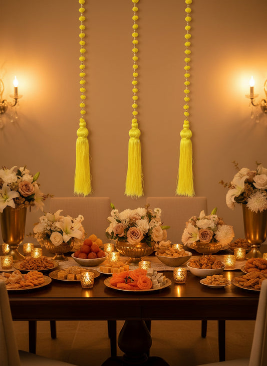 Yellow Diwali Hanging Tassel Garlands ✨