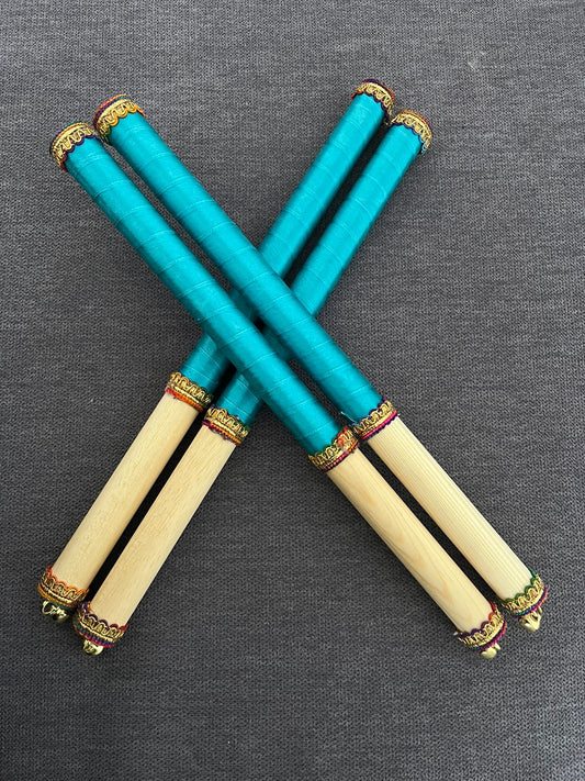 Children's Personalised Dandiya Sticks - Teal