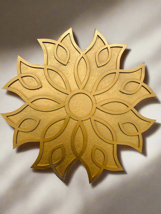 12" Diwali Tulip Wooden Rangoli Kit ✨