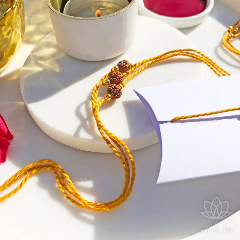 Natural Rudraksha Rakhi 📿
