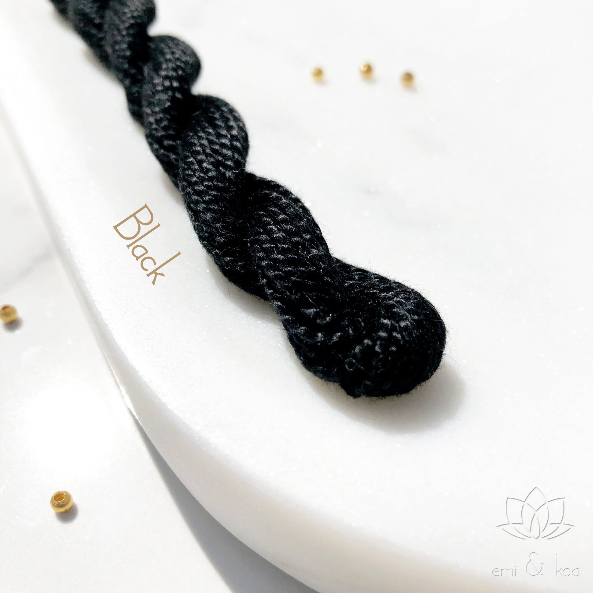 18k Gold Plated Black Handmade Rakhri Rakhi Rakhree, Raksha Bandhan Ujjwal Silono, 100% Egyptian Cotton Twist String Tie Bracelet